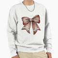 Rustic Football Inspired Bow Sweatshirt - Trendy Graphic Unisex - T-Shirt, Sweatshirt, Hoodie