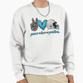 Peace Love Panthers Football Team Sweatshirt - Casual Everyday Wear Unisex - T-Shirt, Sweatshirt, Hoodie