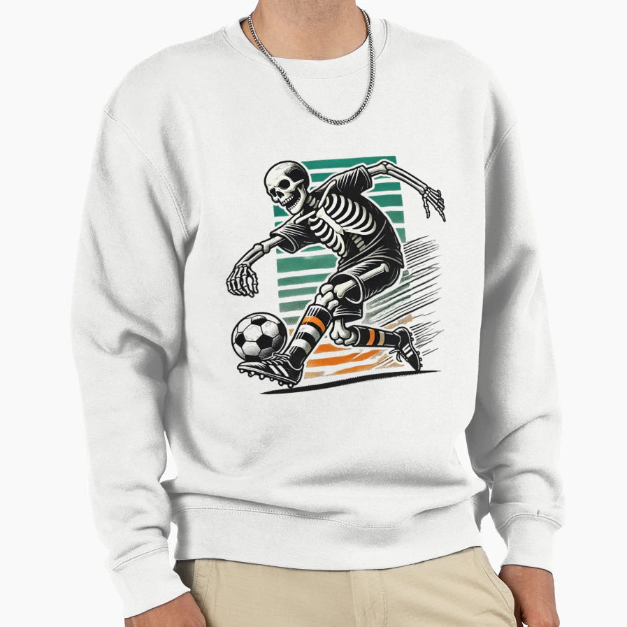 Skeleton Soccer Funny Halloween T-Shirt - Casual Everyday Wear for Adults - T-Shirt, Sweatshirt, Hoodie