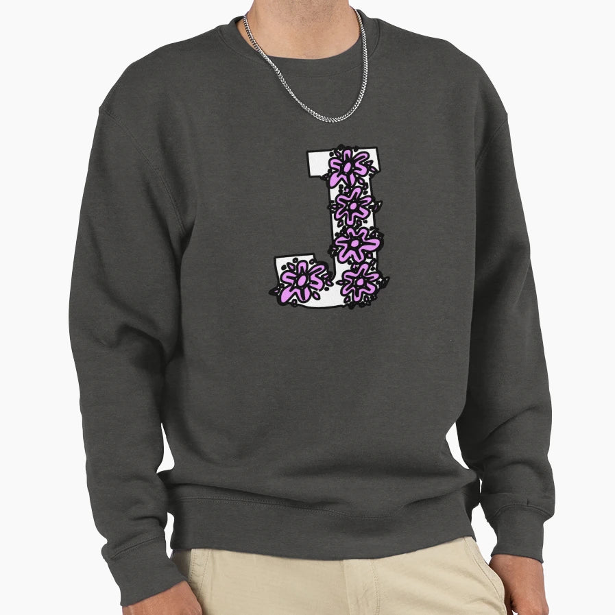 Alphabet Letter J Sweatshirt - Trendy Graphic Men Women - T-Shirt, Sweatshirt, Hoodie