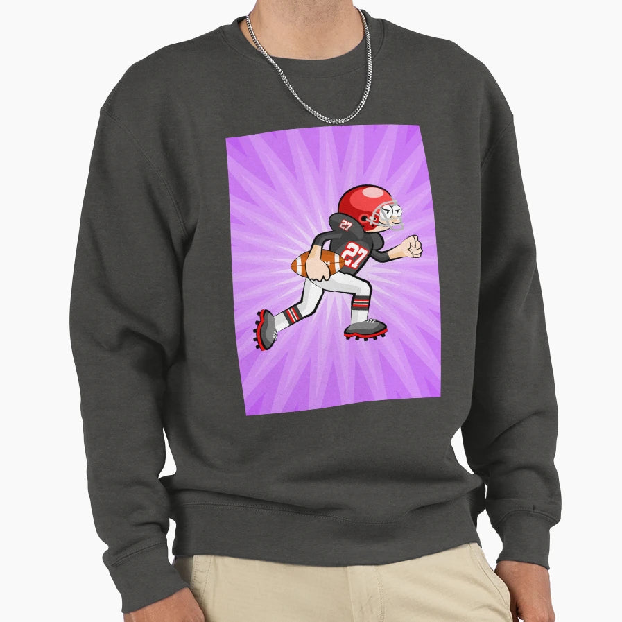 Soccer Player Running Ball Sweatshirt - Trendy Graphic for Adults - T-Shirt, Sweatshirt, Hoodie