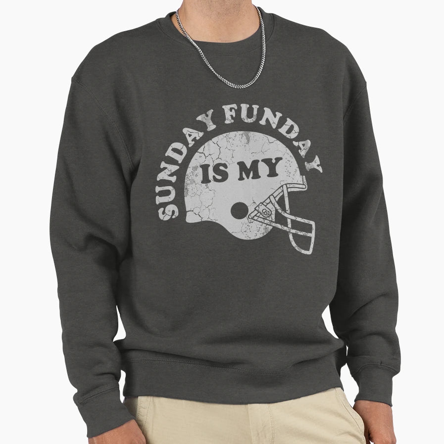 Sunday Is My Funday Football Sweatshirt - Minimalist Print for Adults - T-Shirt, Sweatshirt, Hoodie