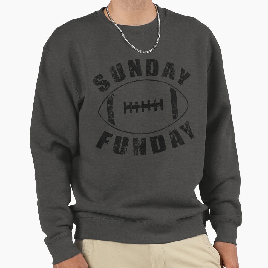 Sunday Funday Football Sweatshirt - Minimalist Print for Adults - T-Shirt, Sweatshirt, Hoodie