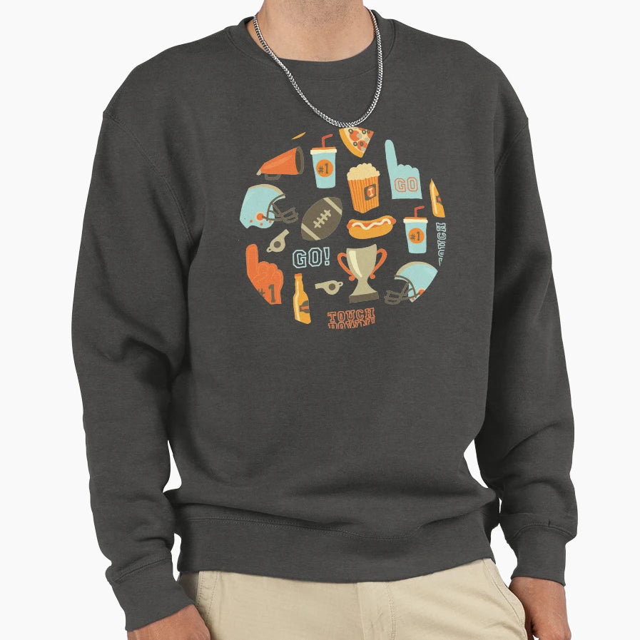 American Football Sport Sweatshirt - Unique Graphic for Adults - T-Shirt, Sweatshirt, Hoodie