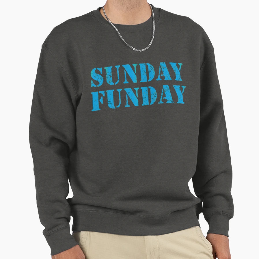 Sunday Funday Football Sweatshirt - Unique Graphic Men Women - T-Shirt, Sweatshirt, Hoodie