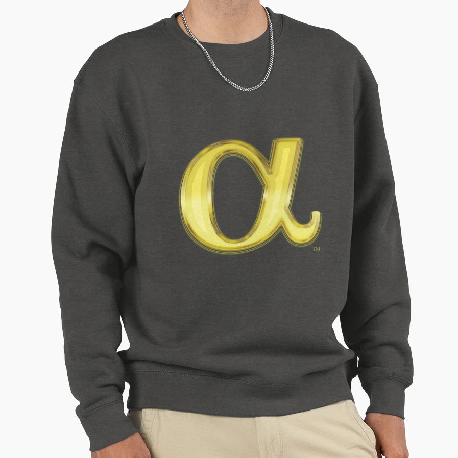 Golden Alpha Sweatshirt - Casual Everyday Wear Men Women - T-Shirt, Sweatshirt, Hoodie