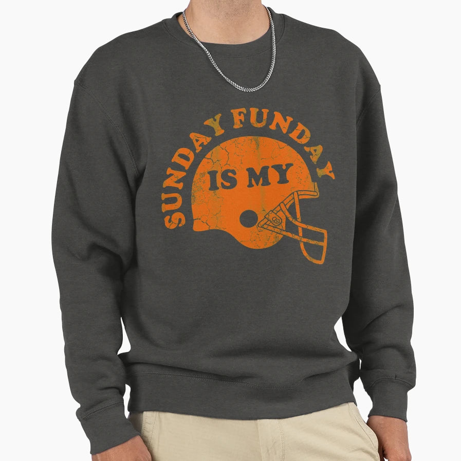 Sunday Is My Funday Football Sweatshirt - Aesthetic Graphic Unisex - T-Shirt, Sweatshirt, Hoodie