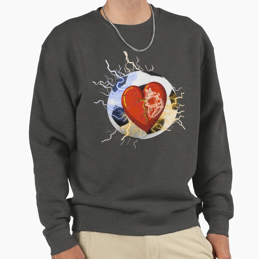 Heart Champion Soccer Sweatshirt - Fun Novelty Design Unisex - T-Shirt, Sweatshirt, Hoodie