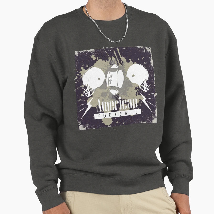 American Football Sweatshirt - Trendy Graphic for Adults - T-Shirt, Sweatshirt, Hoodie