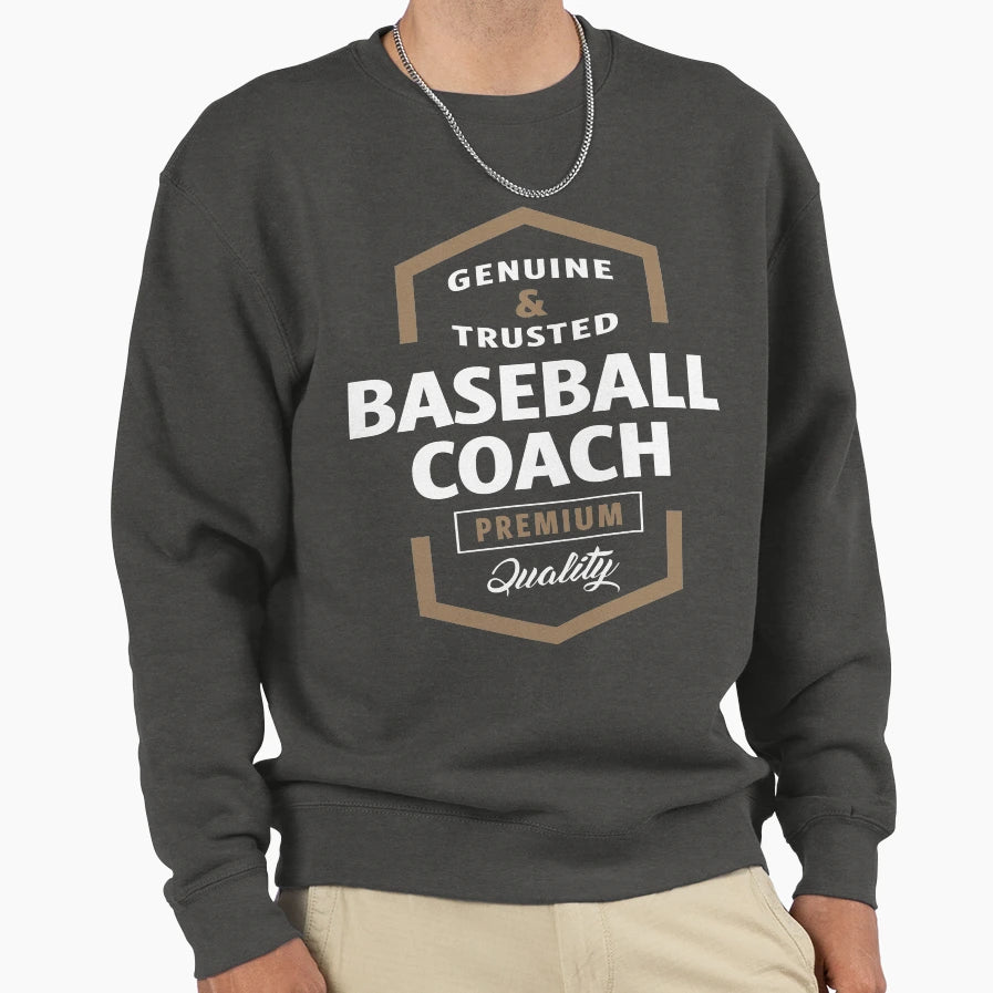 Baseball Coach Logo Gift Ideas Sweatshirt - Aesthetic Graphic for Adults - T-Shirt, Sweatshirt, Hoodie