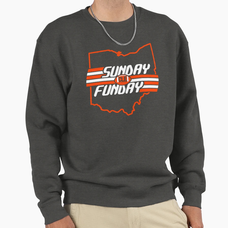 Cleveland Football Fan Sunday Fun Day Sweatshirt - Novelty Apparel Unisex - T-Shirt, Sweatshirt, Hoodie