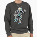 Skeleton Halloween Soccer Player Sweatshirt - Streetwear Style for Adults - T-Shirt, Sweatshirt, Hoodie