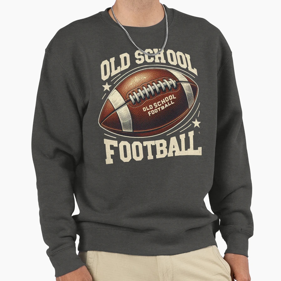 Leather Football Gridiron Sweatshirt - Minimalist Print Men Women - T-Shirt, Sweatshirt, Hoodie