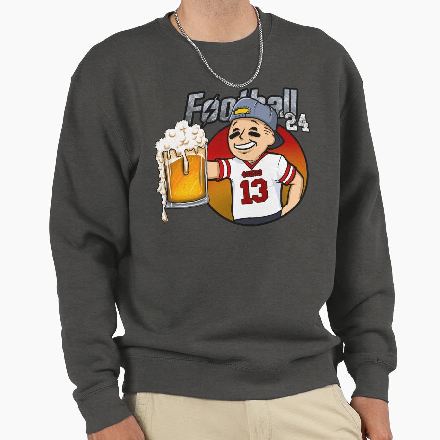 Beer Football 2 Sweatshirt - Custom Art Print for Adults - T-Shirt, Sweatshirt, Hoodie