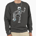 Skeleton Halloween Soccer Player Sweatshirt - Minimalist Print for Adults - T-Shirt, Sweatshirt, Hoodie
