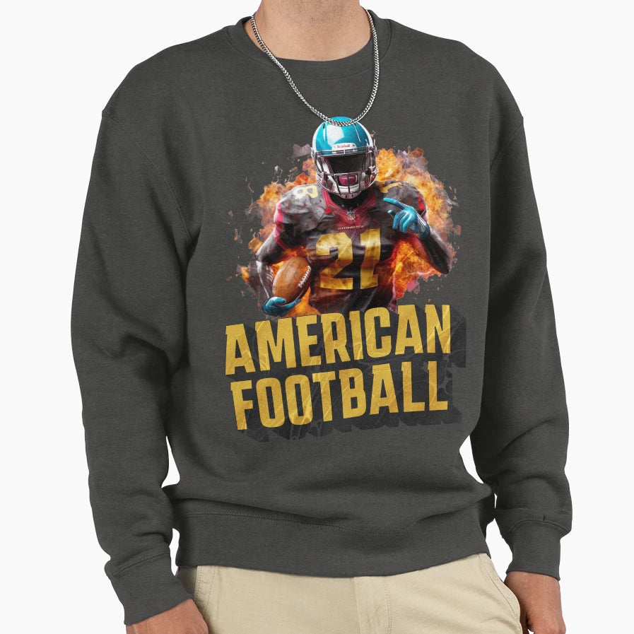 American Football Sweatshirt - Casual Everyday Wear Unisex - T-Shirt, Sweatshirt, Hoodie