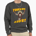 Touchdown Jesus Sweatshirt - Minimalist Print Men Women - T-Shirt, Sweatshirt, Hoodie