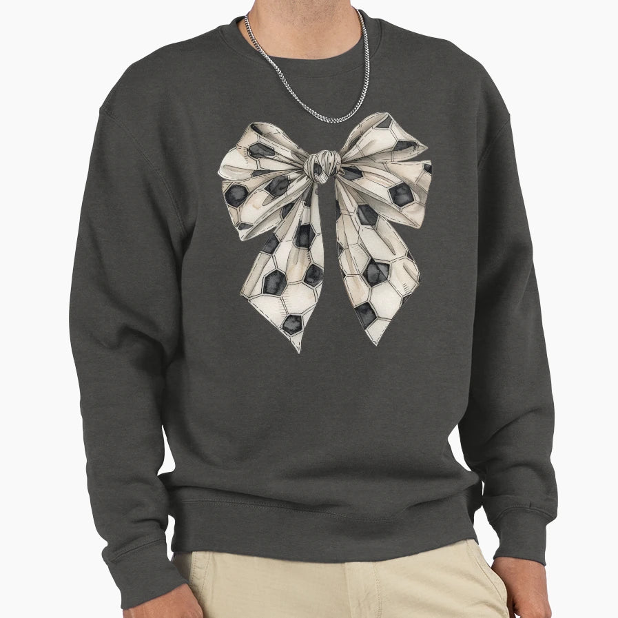 Soccer Bow Coquette Aesthetic T-Shirt - Casual Everyday Wear for Adults - T-Shirt, Sweatshirt, Hoodie