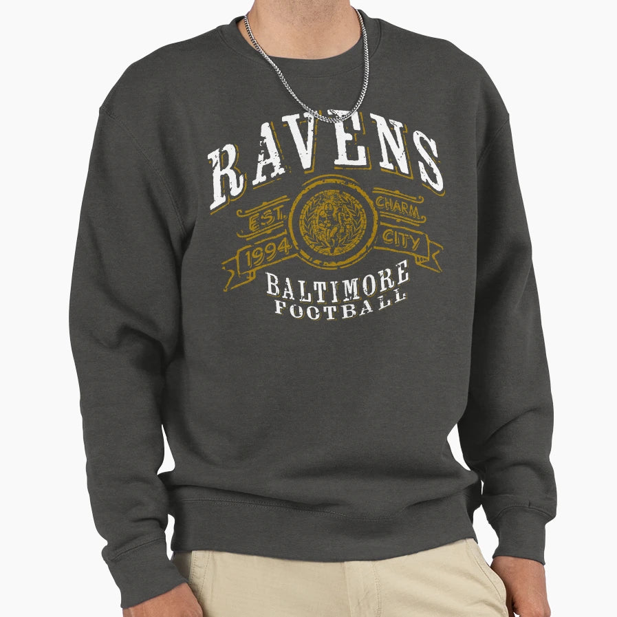 Ravens Football Sweatshirt - Aesthetic Graphic Unisex - T-Shirt, Sweatshirt, Hoodie