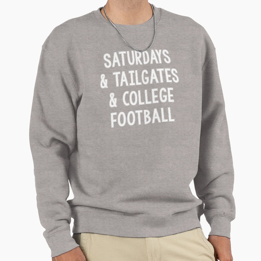 Saturdays Tailgates College Football Sweatshirt - Minimalist Print Unisex - T-Shirt, Sweatshirt, Hoodie