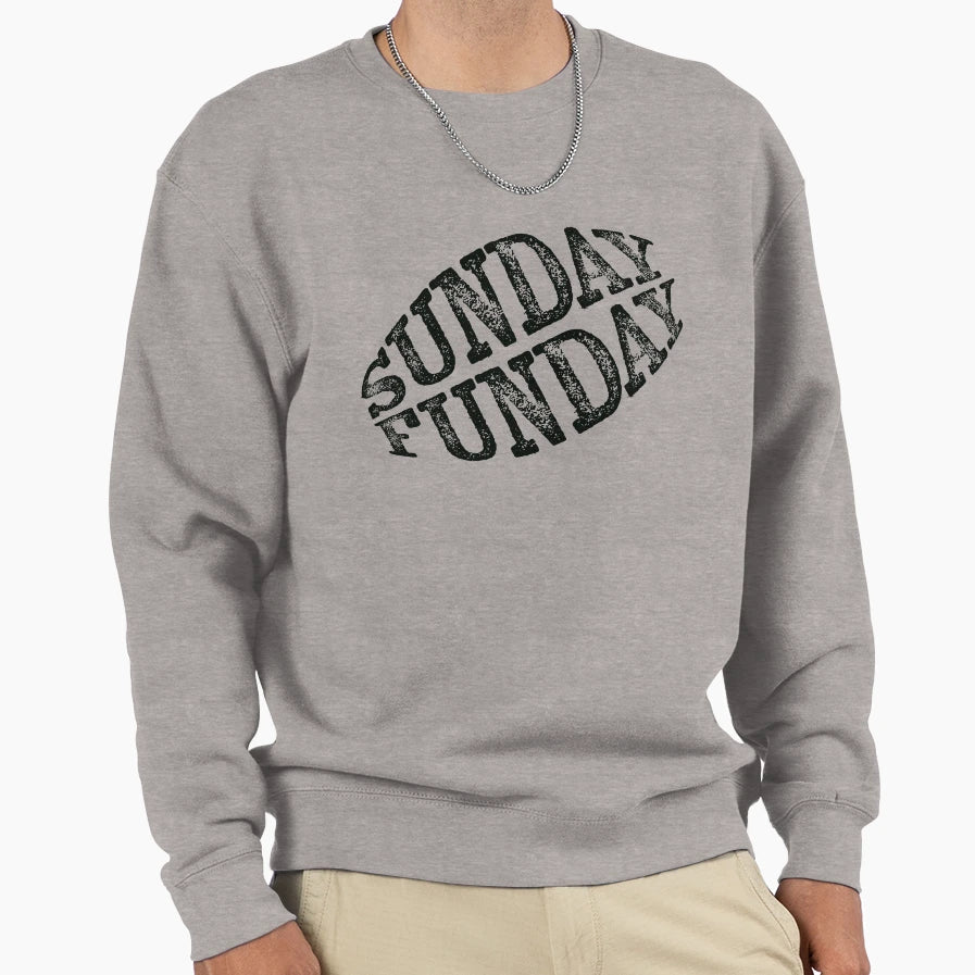 Sunday Funday Football Fan Sweatshirt - Casual Everyday Wear Unisex - T-Shirt, Sweatshirt, Hoodie