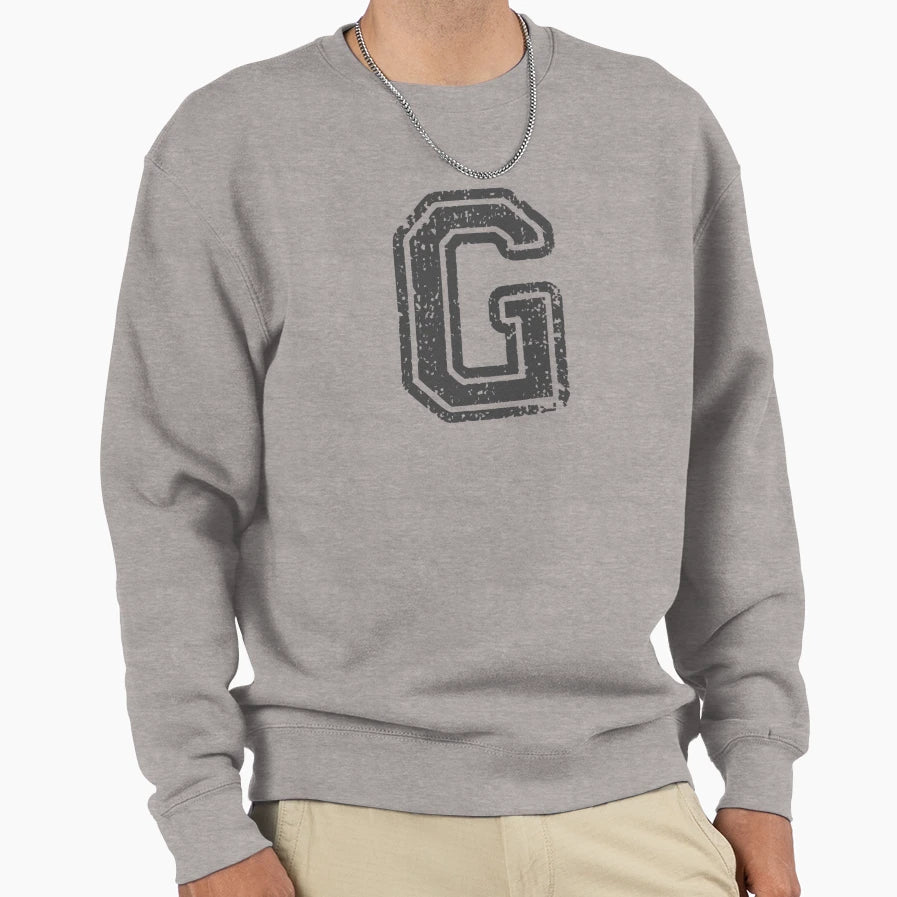 G Initial Letter Sweatshirt - Custom Art Print Men Women - T-Shirt, Sweatshirt, Hoodie