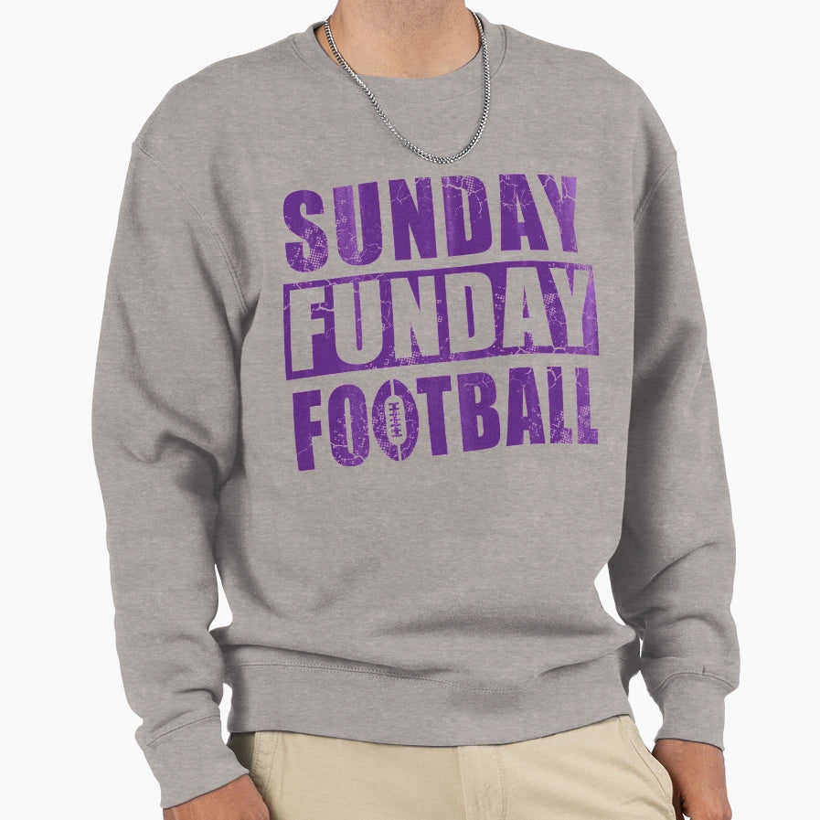 Sunday Funday Football Sweatshirt - Novelty Apparel for Adults - T-Shirt, Sweatshirt, Hoodie