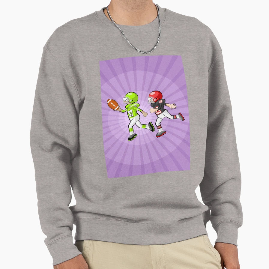 American Football Player Pursued Sweatshirt - Fun Novelty Design for Adults - T-Shirt, Sweatshirt, Hoodie