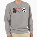 Peace Love Soccer Sweatshirt - Custom Art Print Unisex - T-Shirt, Sweatshirt, Hoodie