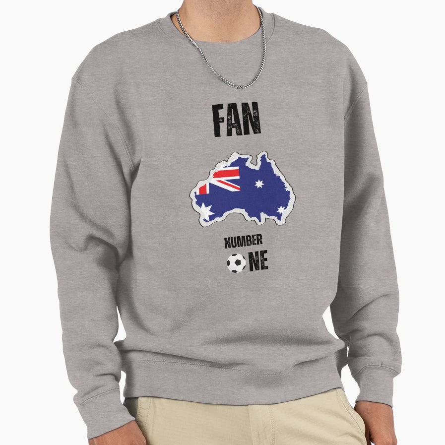 Fan Australia Soccer Number One Sweatshirt - Novelty Apparel Unisex - T-Shirt, Sweatshirt, Hoodie