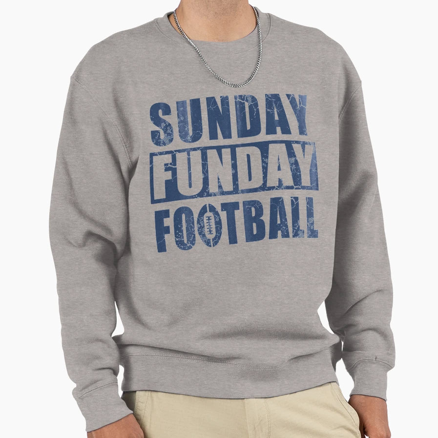 Sunday Funday Football Sweatshirt - Minimalist Print Men Women - T-Shirt, Sweatshirt, Hoodie