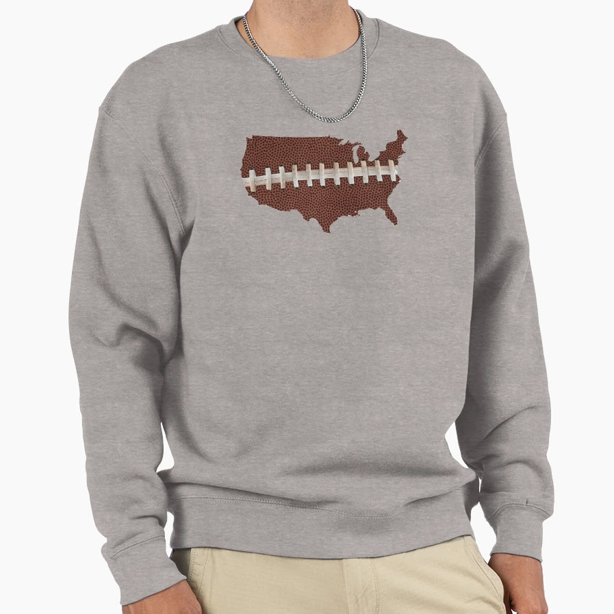 Football Across America Sweatshirt - Custom Art Print Men Women - T-Shirt, Sweatshirt, Hoodie