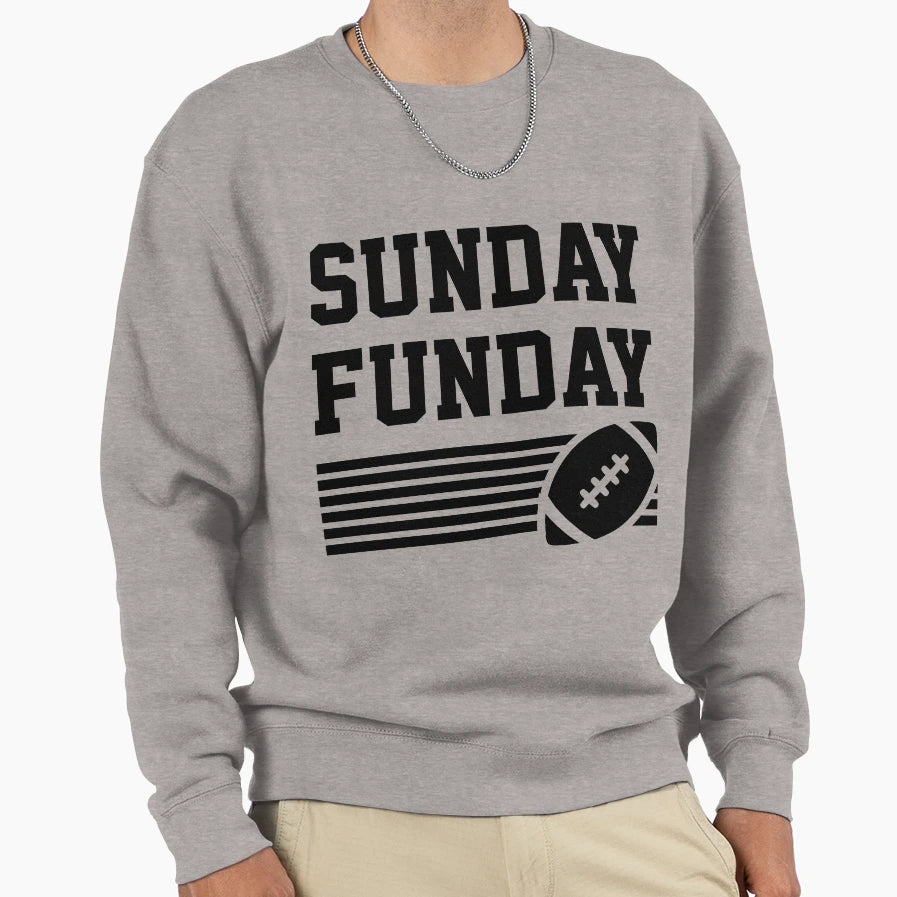 Sunday Funday Football Gift Sports Sweatshirt - Trendy Graphic Men Women - T-Shirt, Sweatshirt, Hoodie