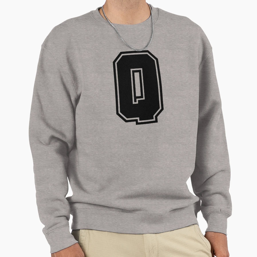 Letter Q Sweatshirt - Unique Graphic for Adults - T-Shirt, Sweatshirt, Hoodie