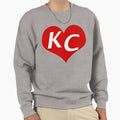 Love Kc Heart Love Kansas City Heart Sweatshirt - Graphic Print for Adults - T-Shirt, Sweatshirt, Hoodie