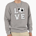 Love Soccer Heart Sweatshirt - Minimalist Print for Adults - T-Shirt, Sweatshirt, Hoodie
