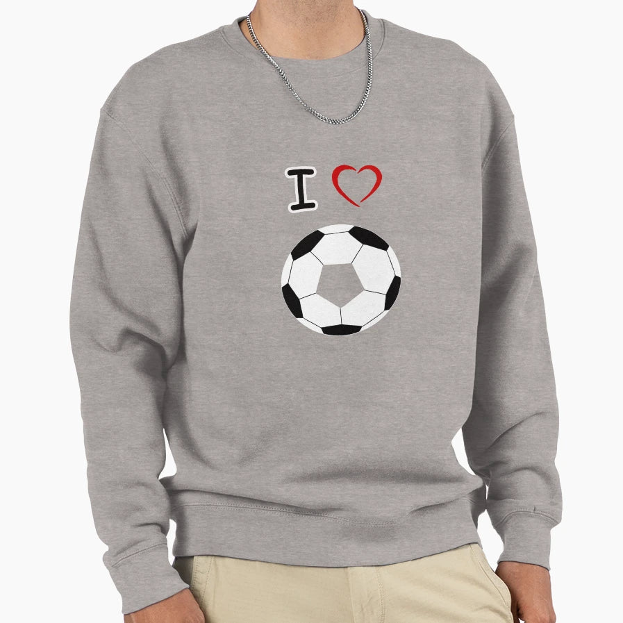 I Love Soccer Sweatshirt - Minimalist Print Unisex - T-Shirt, Sweatshirt, Hoodie