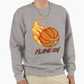 Flame Basketball Sweatshirt - Minimalist Print for Adults - T-Shirt, Sweatshirt, Hoodie