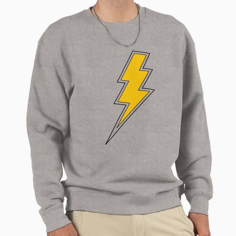 Lightning Bolt Yellow Sweatshirt - Novelty Apparel Men Women - T-Shirt, Sweatshirt, Hoodie