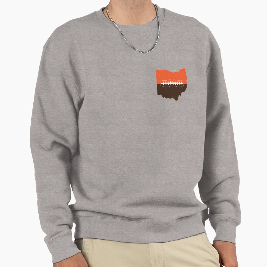 Oranger Cleveland Cle Ohio State Sweatshirt - Casual Everyday Wear Unisex - T-Shirt, Sweatshirt, Hoodie