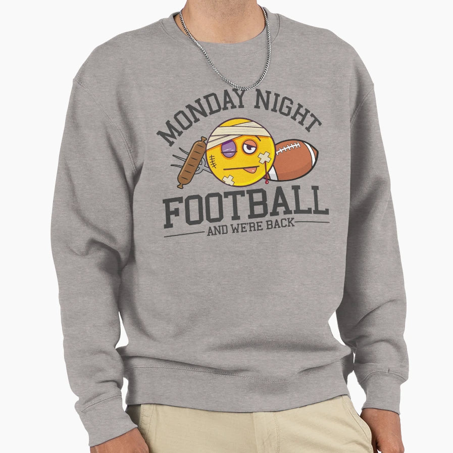 Monday Night Football Emoji Sweatshirt - Aesthetic Graphic for Adults - T-Shirt, Sweatshirt, Hoodie