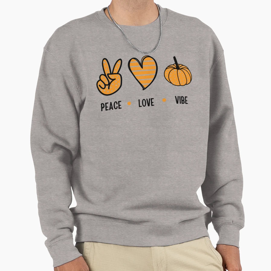 Peace Love Vibe Sweatshirt - Unique Graphic for Adults - T-Shirt, Sweatshirt, Hoodie