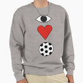 Eye Heart Soccer Sweatshirt - Custom Art Print Unisex - T-Shirt, Sweatshirt, Hoodie