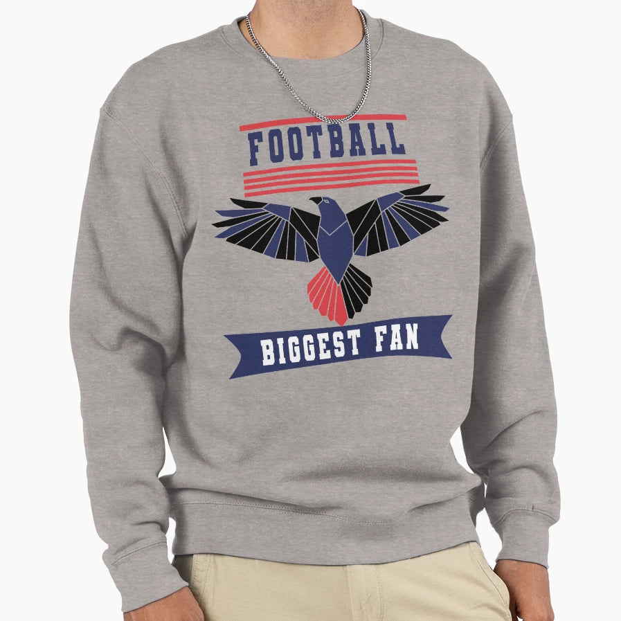 American Football Biggest Fan Sweatshirt - Unique Graphic Men Women - T-Shirt, Sweatshirt, Hoodie