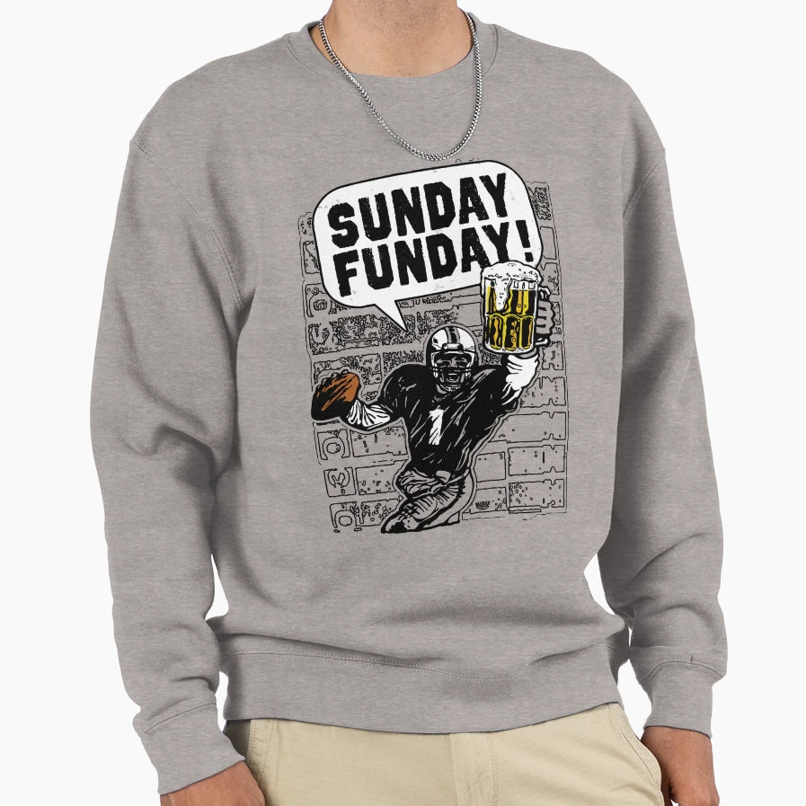 Sunday Funday Tailgating Football Sweatshirt - Streetwear Style for Adults - T-Shirt, Sweatshirt, Hoodie