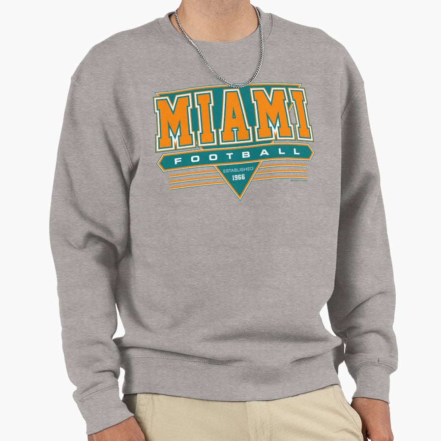 Miami Football Dolphins Inspired 90S Sweatshirt - Custom Art Print Unisex - T-Shirt, Sweatshirt, Hoodie