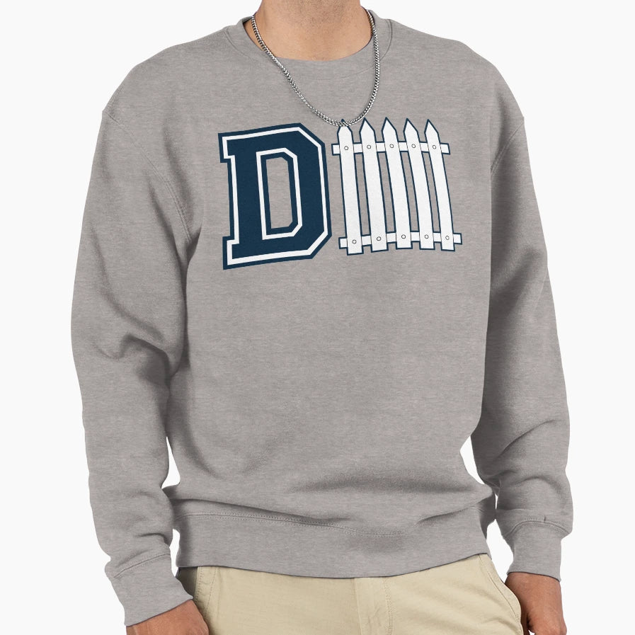 D Fence Blue Sweatshirt - Unique Graphic Unisex - T-Shirt, Sweatshirt, Hoodie