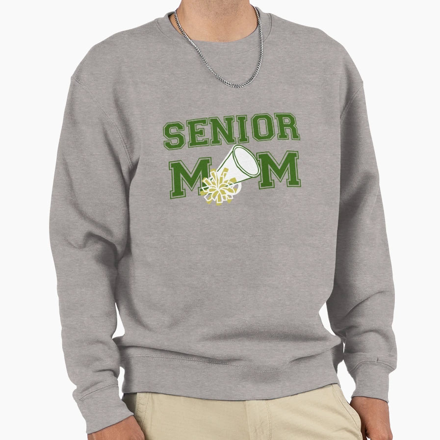 Senior Cheer Mom Deep Green Sweatshirt - Streetwear Style for Adults - T-Shirt, Sweatshirt, Hoodie