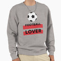 Football Lover Simple Black Sweatshirt - Fun Novelty Design for Adults - T-Shirt, Sweatshirt, Hoodie