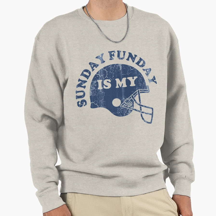 Sunday Is My Funday Football Sweatshirt - Graphic Print Unisex - T-Shirt, Sweatshirt, Hoodie